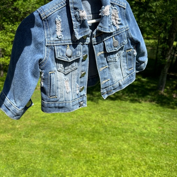 Distressed Jean Jacket-Baby - Picture 3 of 3